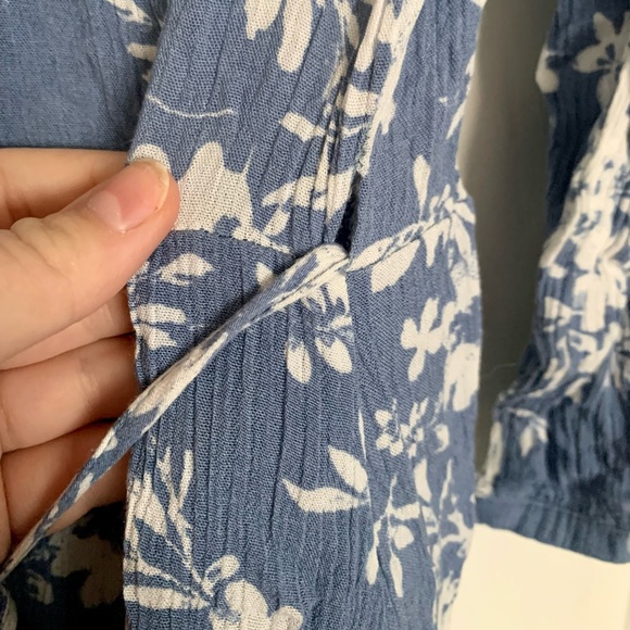 Lulu’s Cornflower Blue and White Patterned Wrap Dress - Picture 6 of 8